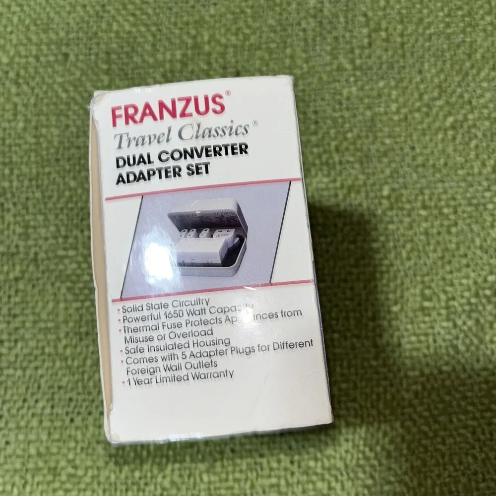 Franzus Travel Classics Dual Adapter Converter Set 220/240V FR-1650 AC C22